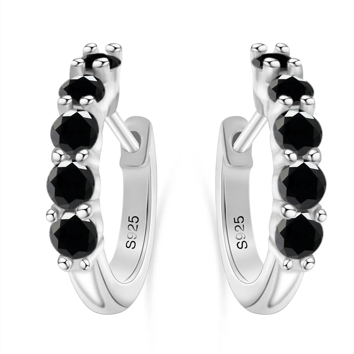 925 Sterling Silver Earrings with 1 CT Total Moissanite  Exquisite Jewelry Gift for Weddings & Parties, Sparkling Classic Style