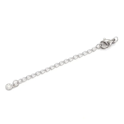 10pcs Stainless Steel Extension Extended Tail Chains With Lobster Clasps For Bracelet Necklace DIY Jewelry Making Supplies