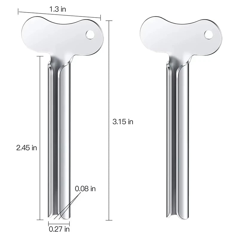Stainless Steel Toothpaste Tube Squeezers Metal Key Toothpaste Squeezers for Bathroom Hair Dye Cosmetic Tubes Squeezer