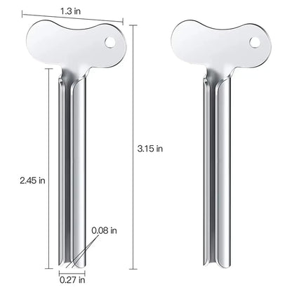 Stainless Steel Toothpaste Tube Squeezers Metal Key Toothpaste Squeezers for Bathroom Hair Dye Cosmetic Tubes Squeezer