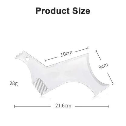 1PC Plastic Beard Comb For Men, Mustache Grooming And Styling Comb, Facial Hair Care Tool,