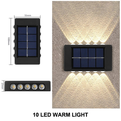 1-10PCs Solar Wall Lights Outdoor Waterproof Solar Lights LED Lighting For Home Garden Yard Fence Decor Lamps