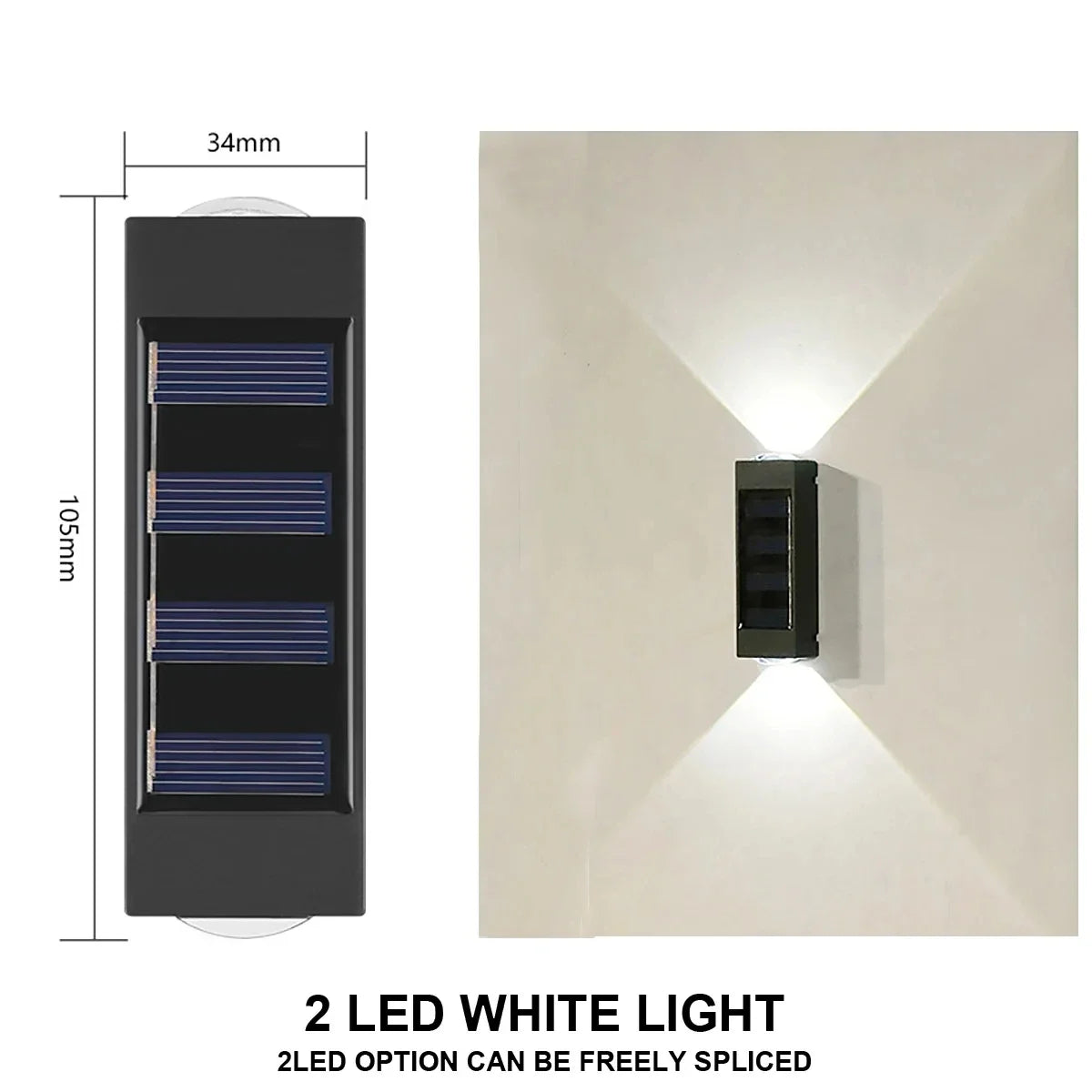 1-10PCs Solar Wall Lights Outdoor Waterproof Solar Lights LED Lighting For Home Garden Yard Fence Decor Lamps
