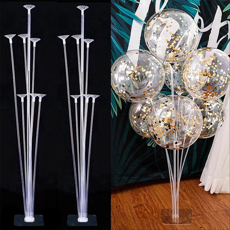 1/2set Adjustable Balloon Stand Metal Balloon Column Stand With Bases Balloon Tower Pillar for Graduation Birthday Wedding Party