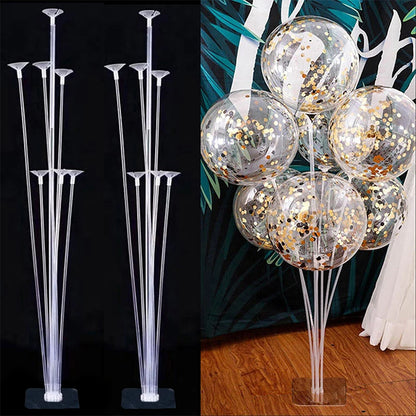 1/2set Adjustable Balloon Stand Metal Balloon Column Stand With Bases Balloon Tower Pillar for Graduation Birthday Wedding Party