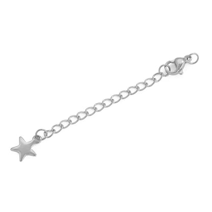 10pcs Stainless Steel Extension Extended Tail Chains With Lobster Clasps For Bracelet Necklace DIY Jewelry Making Supplies