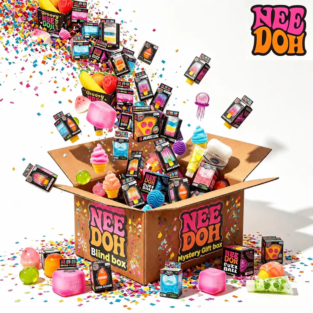 100+ Pieces NEEDOH Surprise Blind Box Slow Rebound Squeeze Fidget Toy Stress Relief Sensory Play Random 1pcs Surprise Gift