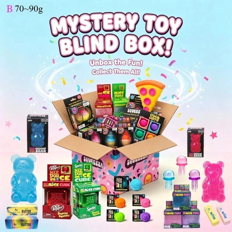 2026 Hot Cute Ocean Squishy Cube Blind Box Random Surprise Squeeze Toys 1Pcs Guaranteed Lucky Stress Relief Fidget Toy Set