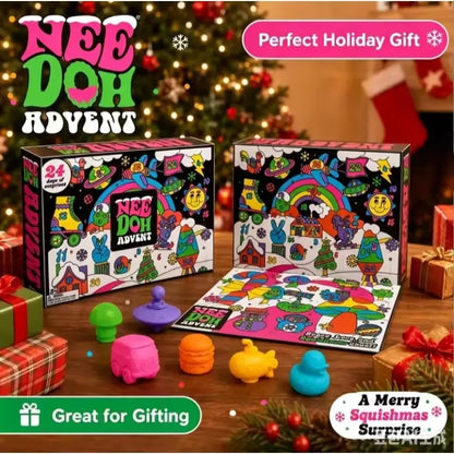 2026 New NeeDoh Christmas Advent Calendar Gift Box, 24‑Day Surprise Mini Squishy Fidget Toys, Sensory Stress‑Relief Toy Set