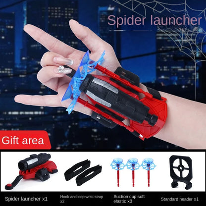 Spider Web Shooters with Glove for Kids Cosplay Party Favor | Superheroes Wrist Launcher Toy, Halloween Party Supplies, Christmas Stocking Stuffers, Christmas Gift, Birthday Gift for Boys Girls
