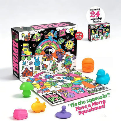 Needoh Brand Advent Calendar 24 Day Countdown New Year Family Friends Blind Box Party Squishy Squeeze Holiday Toy Stress Relif