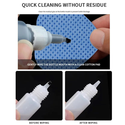 200PCS Wipes Paper Cotton Eyelash Glue Remover Wipe Mouth Of The Glue Bottle Prevent Clogging Glue Cleaner Pads Lash Extension