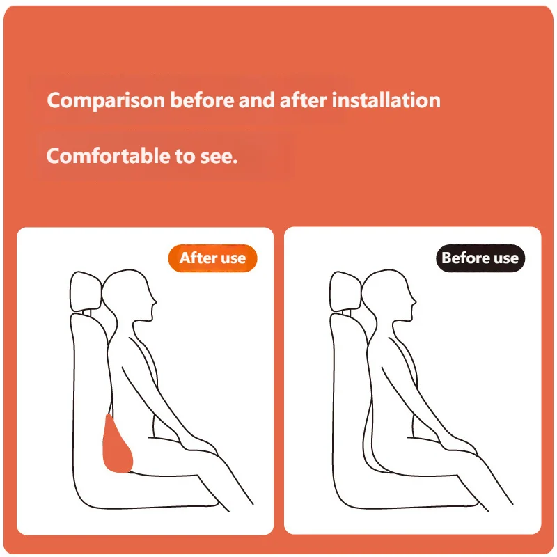 Car Memory Foam Lumbar Support Cushion Waist Pillow Backrest Seat Driver Travel Back Support Auto Interior Accessories Comfort