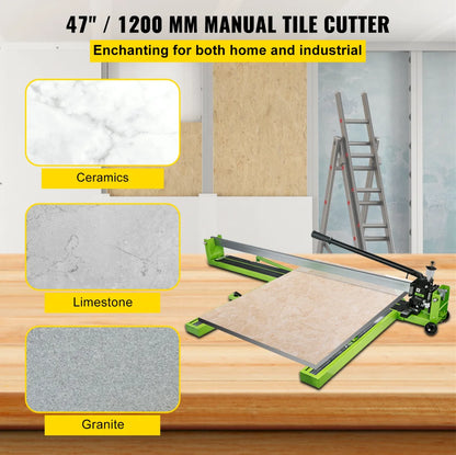SucceBuy Manual Tile Cutter Infrared Laser Positioning Floor Cutter Push Knife Professional Hand Tool for Cutting Porcelain