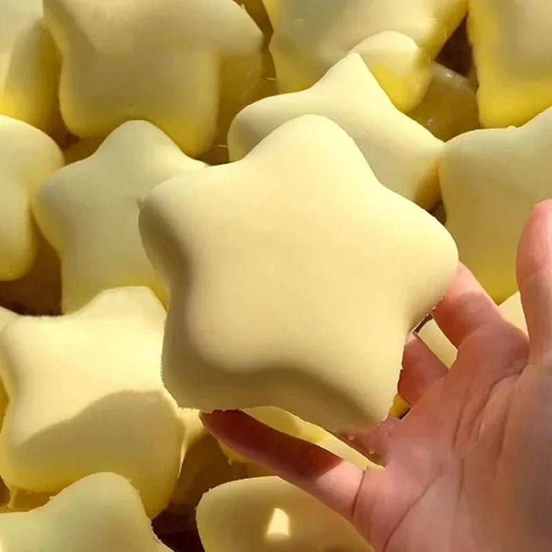 Yellow Milk Scent Star Squeeze Toy Slow Rising Pinch Stress Release Toys Super Soft Slow Rebound Decompression Toy Funny Gifts