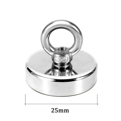 Super Strong Neodymium Fishing Magnets Heavy Duty imanes Magnet with Countersunk Hole Eyebolt for Salvage Magnetic Fishing