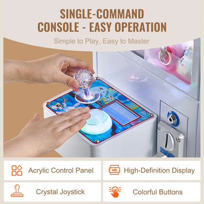 SucceBuy Claw Machine  0-3”Jaw Diameter 0-5”Jaw lifting Crane Prize Grabber Commercial Arcade Game Dispenser Vending Toy For Kid