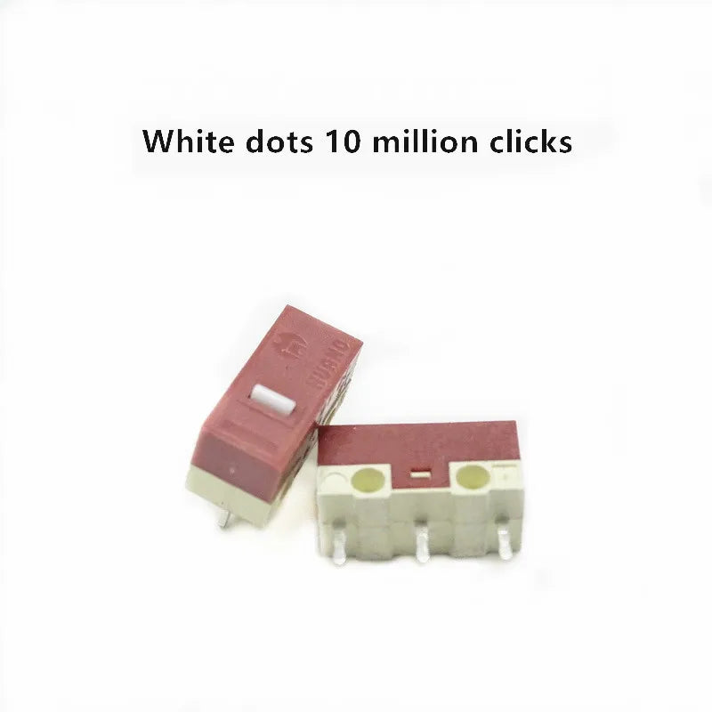 10Pcs HUANO Silent Micro Switch red dot 3million/white dot 10million/yellow dot 20million times click mouse mute button switches
