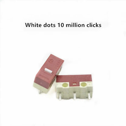 10Pcs HUANO Silent Micro Switch red dot 3million/white dot 10million/yellow dot 20million times click mouse mute button switches