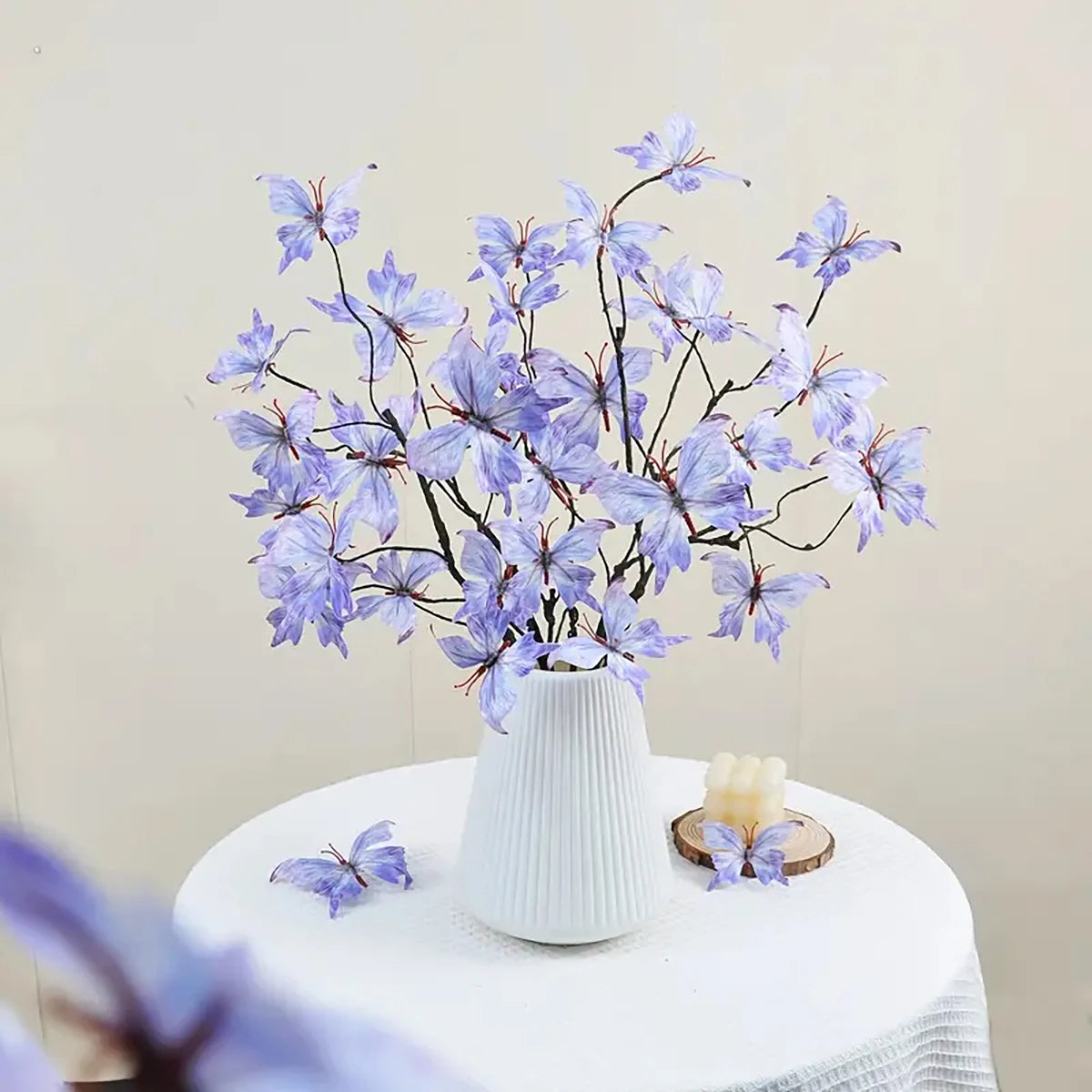 Butterfly Artificial Flower Branches DIY Detachable Butterfly Home Dining Table Decoration Suitable For Vases Gardening Lawn
