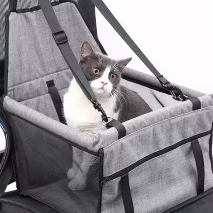 Dog Car Seat Cover Foldable Hammock Pet Harness Cat Bag Basket Stable and Foldable Travel Pet Dog and Cat Safety Car Seat