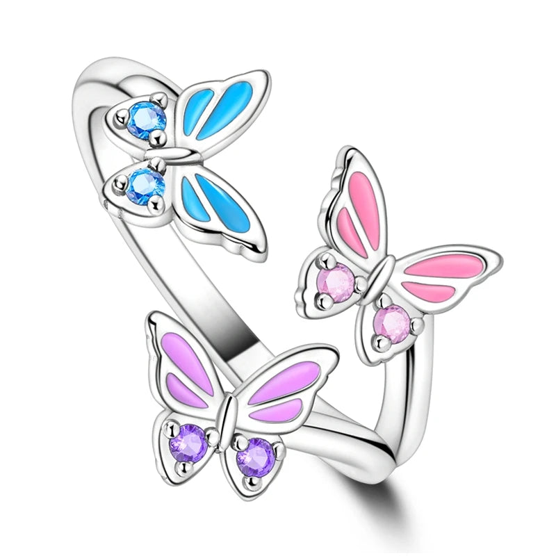 MULA 925 Sterling Silver Rings Retro Sun Moon Stars Adjustable Open Ring For Women Man Wedding Band Party Fashion Jewelry Gift