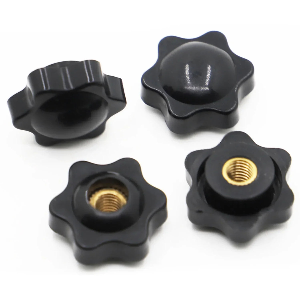 M4 M5 M6 M8 M10 Black Plum Bakelite Hand Tighten Nuts Handle Thread Star Mechanical Thumb Nuts Clamping Knob Manual Nuts