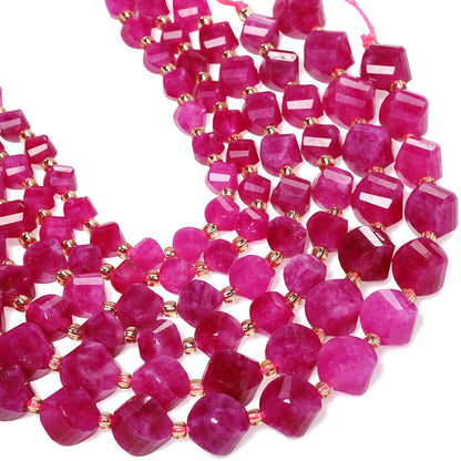 Natural Coffee Stripe Agate Stone Beads 6-10mm Faceted Twist Shape Beads Loose Spacer Beads for Jewelry Making Diy Accessories