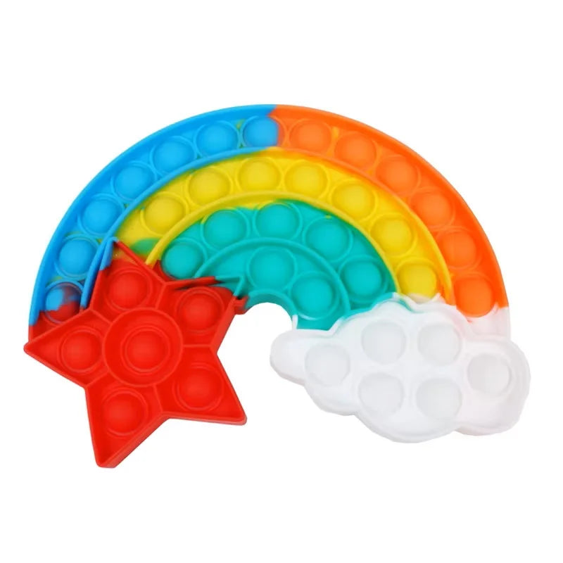Silicone Decompression Bubble Thinking Chess Puzzle Rainbow Press Music Casual Toy Novelty Toy Adult Toy Squeeze  Stressed Toy