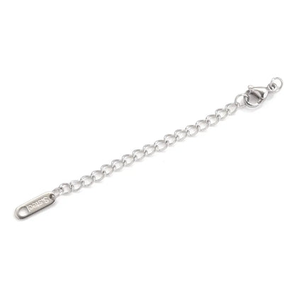 10pcs Stainless Steel Extension Extended Tail Chains With Lobster Clasps For Bracelet Necklace DIY Jewelry Making Supplies