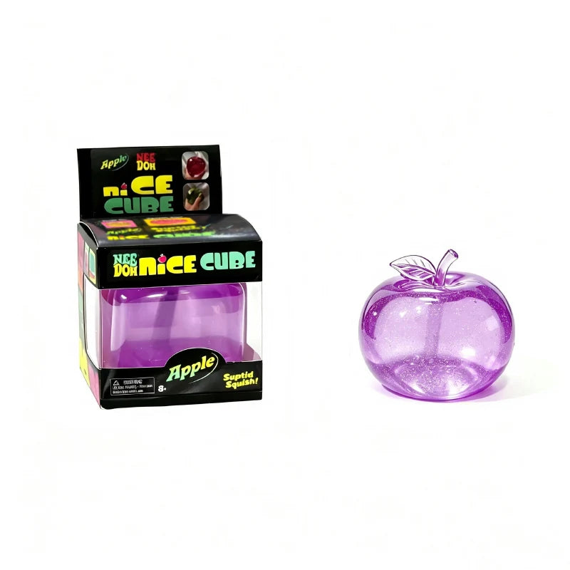 New Schylling Needoh Sensory Cube Pinch Le Glossy Apple Decompression with Slow Rebound Pinch Maltose Decompression Pinch Toy