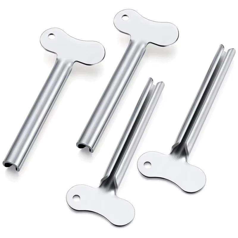 Stainless Steel Toothpaste Tube Squeezers Metal Key Toothpaste Squeezers for Bathroom Hair Dye Cosmetic Tubes Squeezer