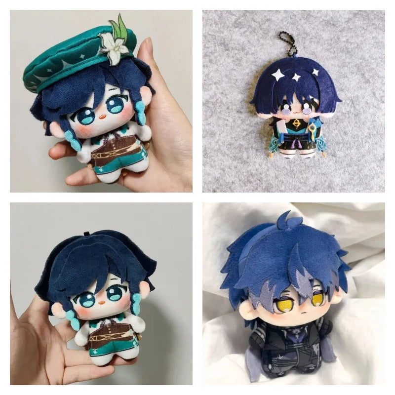 10cm Genshin Impact Venti Cute Print Cotton Doll Adorable Plush Doll Backpack Hanger Surprise Gift for Friends