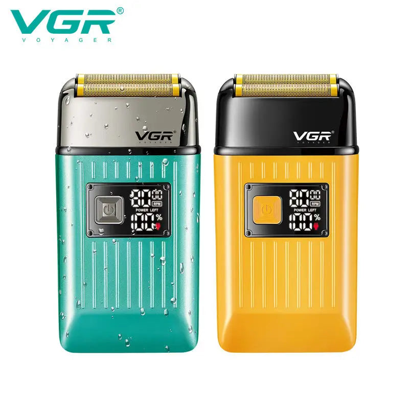 VGR Men's Razor IPX6 Body Wash Professional Intelligent Digital Display Multi-Functional Shaving Sculpting Hair Trimmer V-357