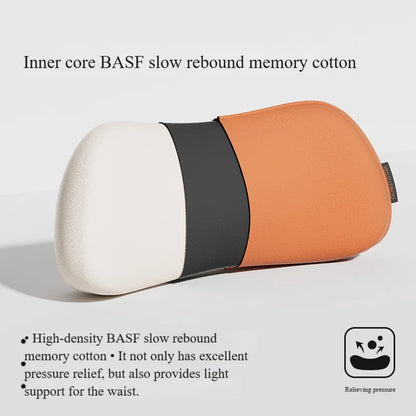 Car Seat Pillow Memory Foam Lumbar Support Breathable Back Protector Waist Protection Cushion Office Car Interior Accessories