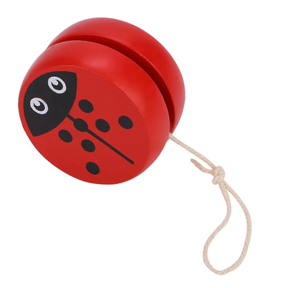 Cute Cartoon Pattern Wooden Yoyo Ball Toy Early Education Teaching Toy Cartoon Ball Toy for Kid Child