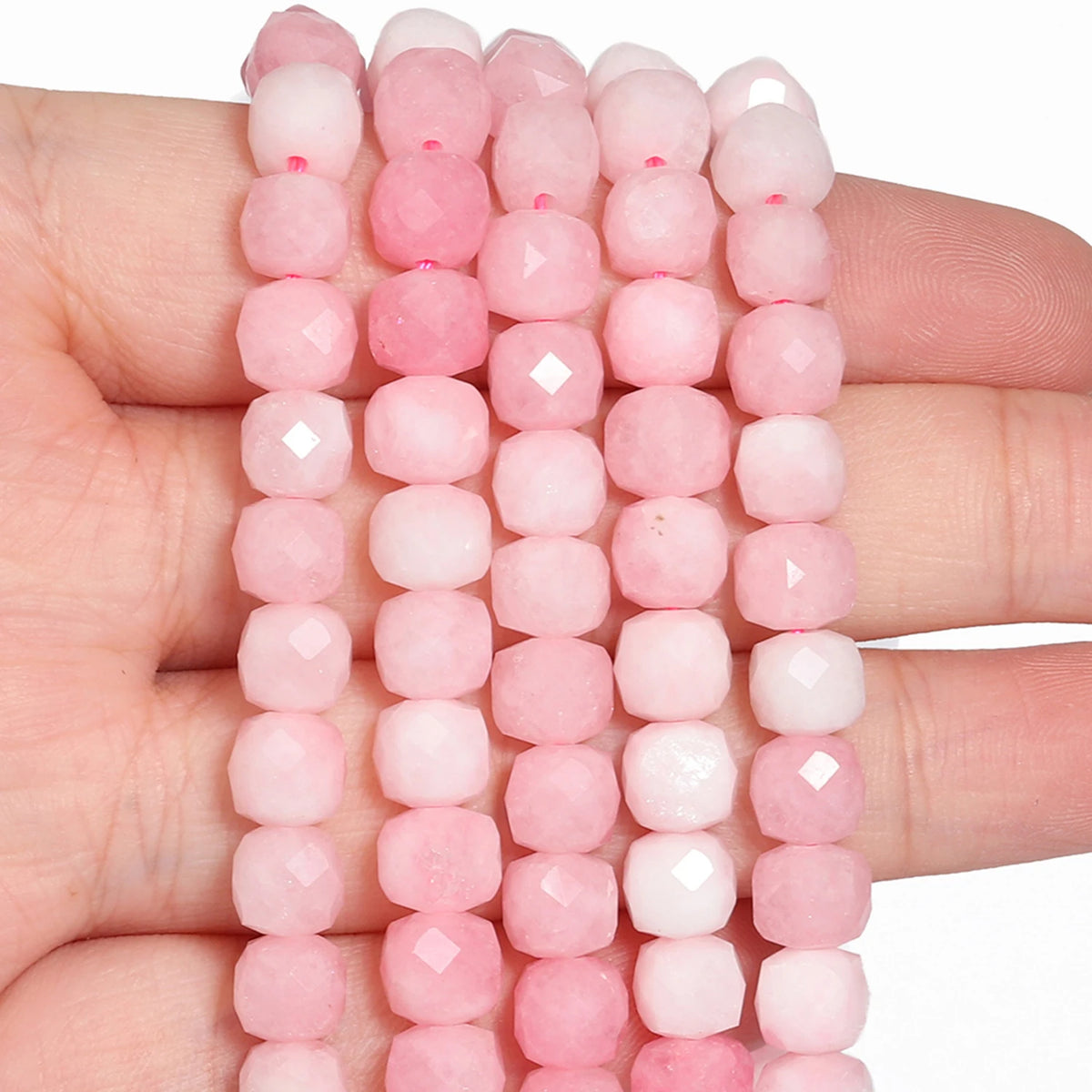 Natural Amethyst Beads 7-8mm Faceted Square Cube Geometric Shape Loose Beads for Jewelry Making Diy Accessories