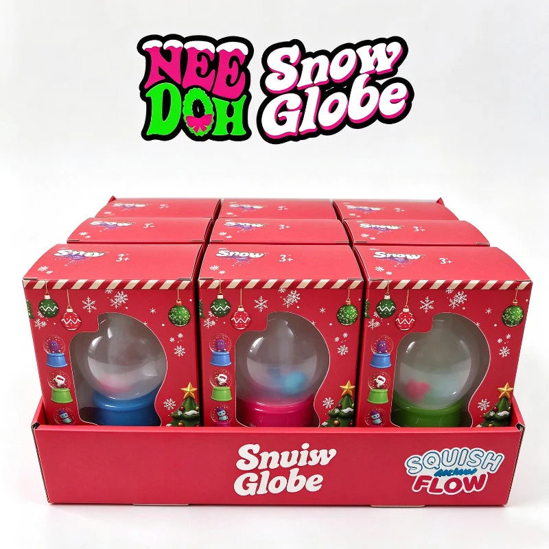Hot New Product NeeDoh Squish Flow Snow Globe Crunch Stress Relief Toy Squeeze Toy Nice Cube Sensory Toy for Adults Gifts