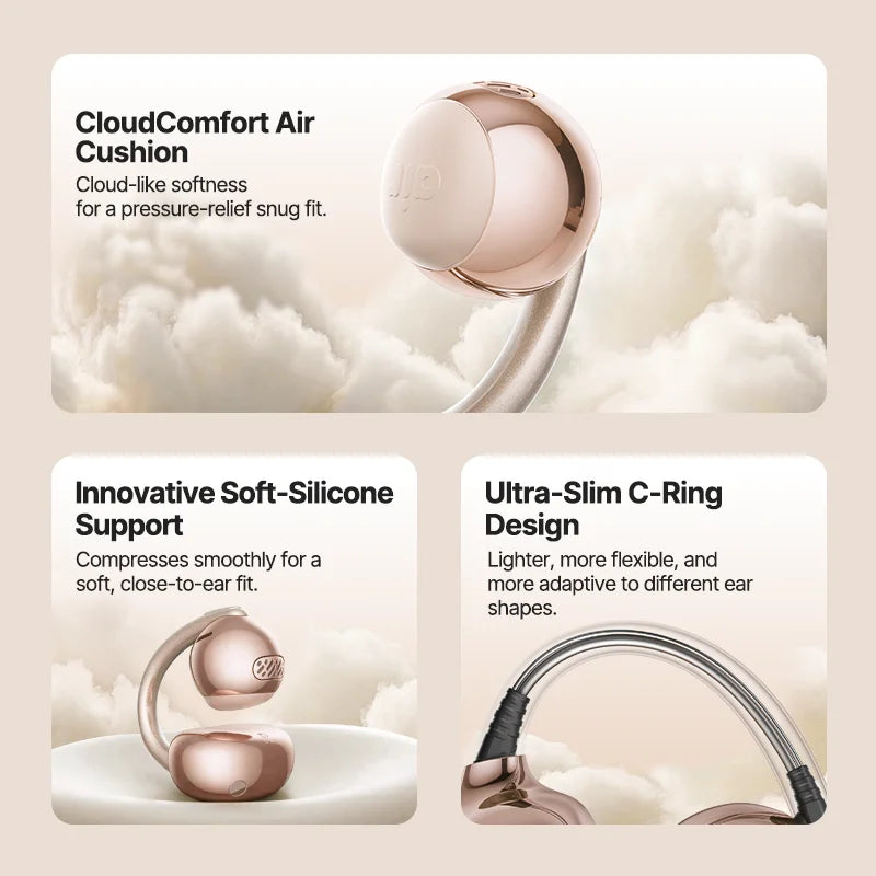 Baseus Bowie MC2 S Open Ear Clip Wireless Earphones Bluetooth 6.0 Comfort Clip On Sports  Earbuds 4-Mic Clear Calls Al Translate