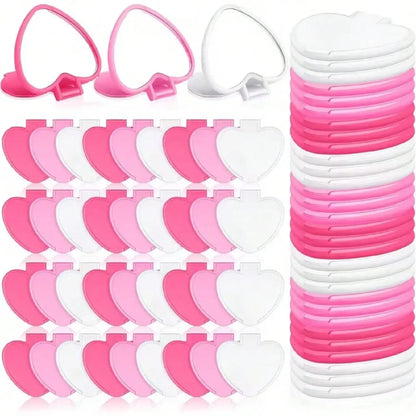 Valentine Mirror Bulk Gifts Heart Shaped Mini Pocket Small Folding Makeup Portable Travel Heart Purse Hand Mirror for Gifts