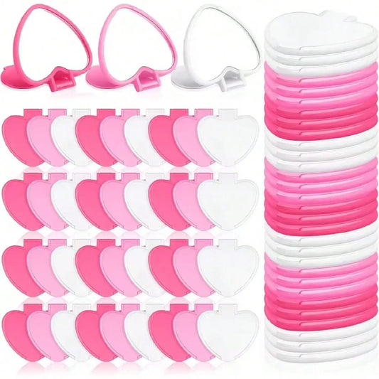 Valentine Mirror Bulk Gifts Heart Shaped Mini Pocket Small Folding Makeup Portable Travel Heart Purse Hand Mirror for Gifts