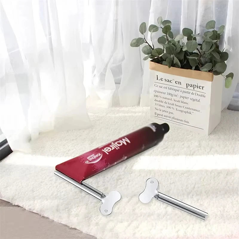 Stainless Steel Toothpaste Tube Squeezers Metal Key Toothpaste Squeezers for Bathroom Hair Dye Cosmetic Tubes Squeezer
