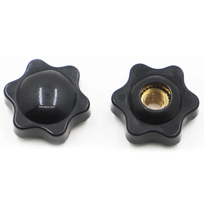 M4 M5 M6 M8 M10 Black Plum Bakelite Hand Tighten Nuts Handle Thread Star Mechanical Thumb Nuts Clamping Knob Manual Nuts