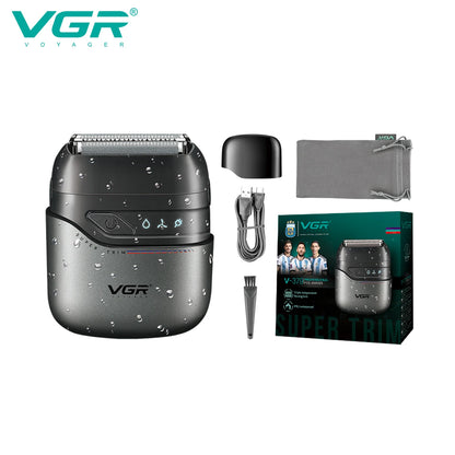 VGR Mini Double Head Shaver, Reciprocating Head, Men's Shaver, Apply to Face, Scrape White Hair, Cleaning and Trimmer V-379
