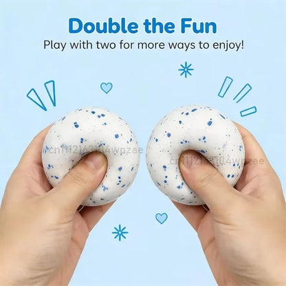 NeeDoh Snow Ball Crunch Stress Ball, Quick Rebound Flour‑Filled Non‑Toxic Sensory Toy, Anxiety Relief Fidget Toy For Autism