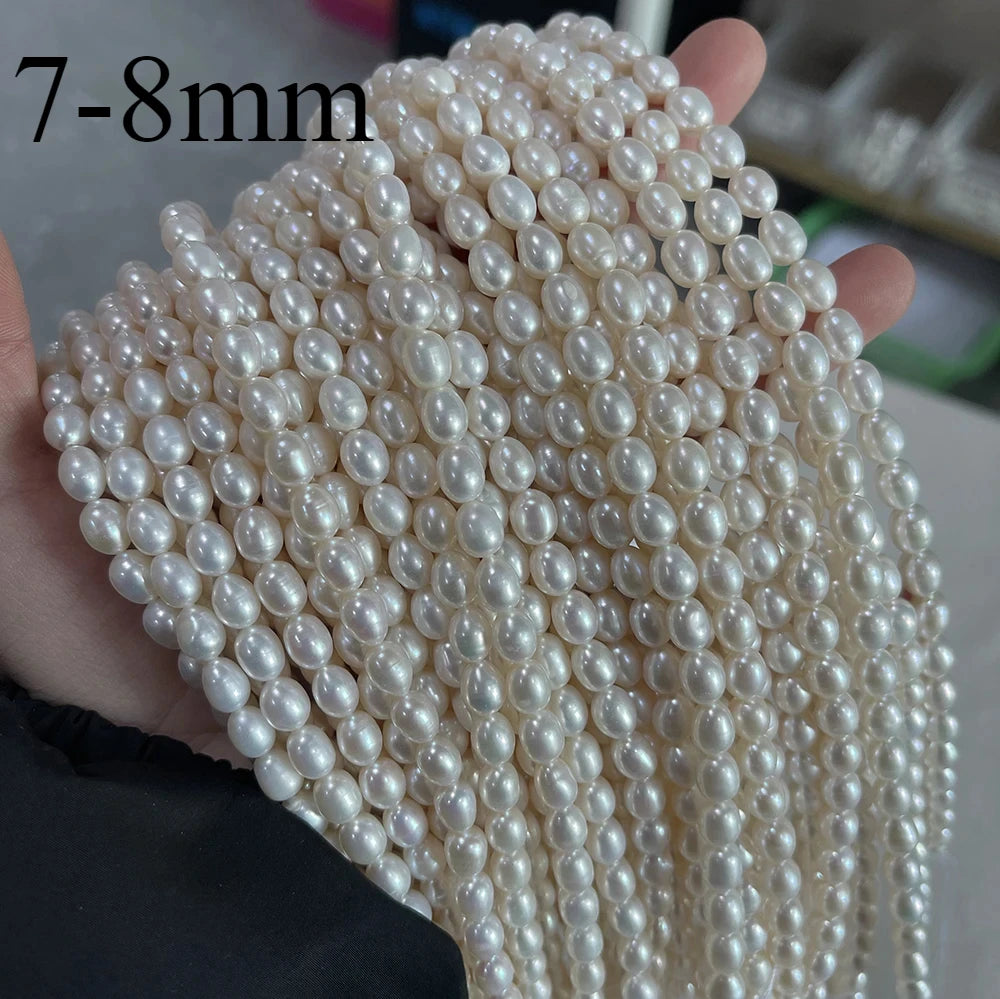 Natural Freshwater Pearl Beads Rice shape Loose isolation Beads For jewelry making DIY necklace bracelet accessories Size1.8-2mm