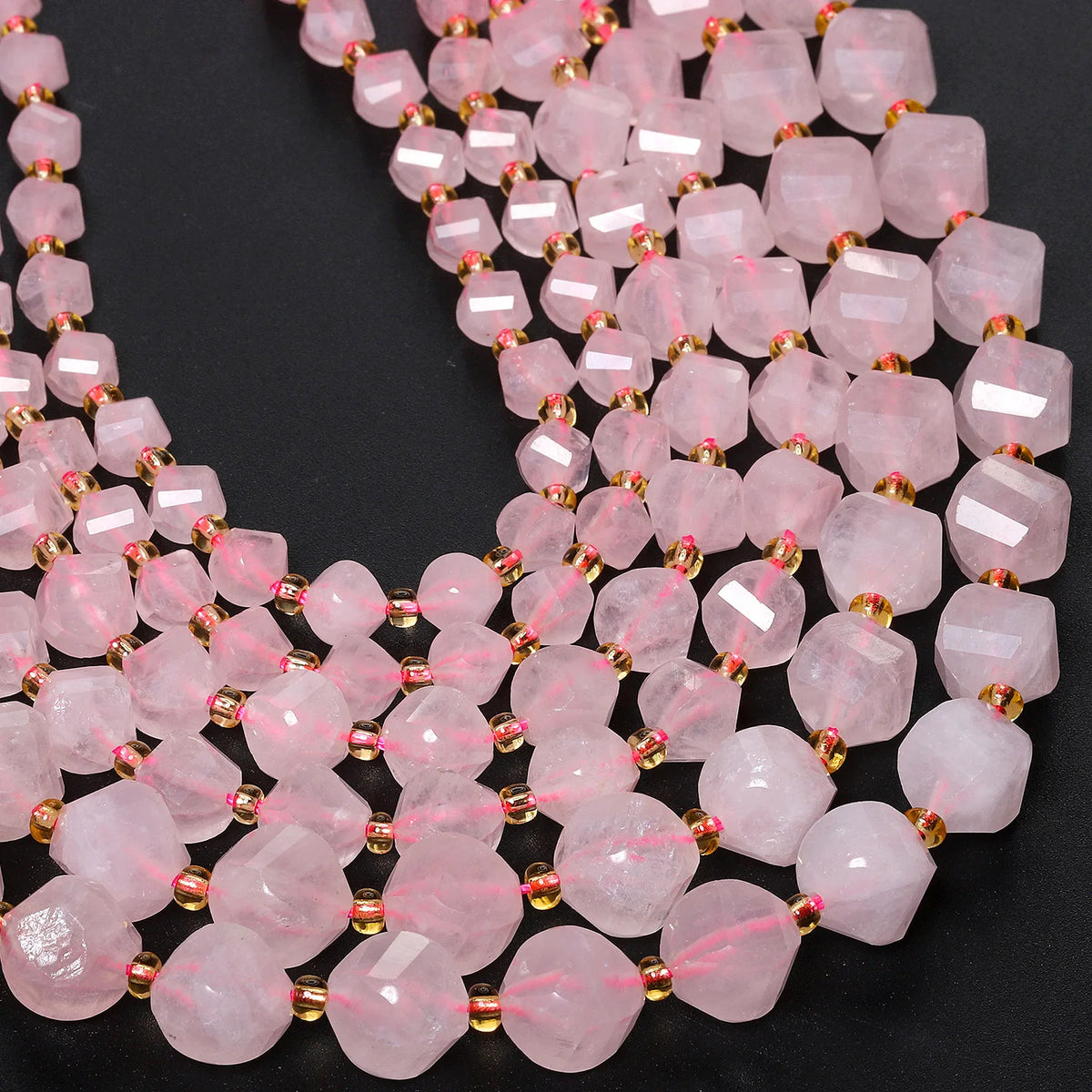 Natural Coffee Stripe Agate Stone Beads 6-10mm Faceted Twist Shape Beads Loose Spacer Beads for Jewelry Making Diy Accessories