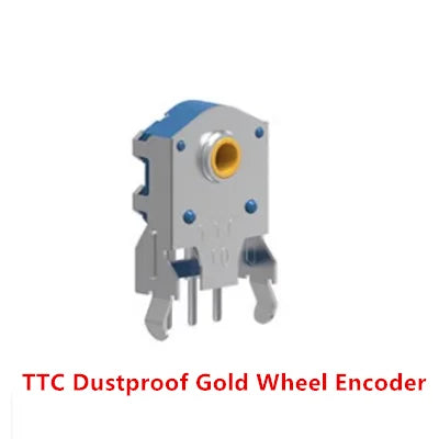 TTC Dustproof Decoder 7/8/9/10/11/12/13/14/15/16mm Rotary Mouse Scroll Gold Silver Wheel Encoder 1.74mm Hole 20-40g For PC Mouse