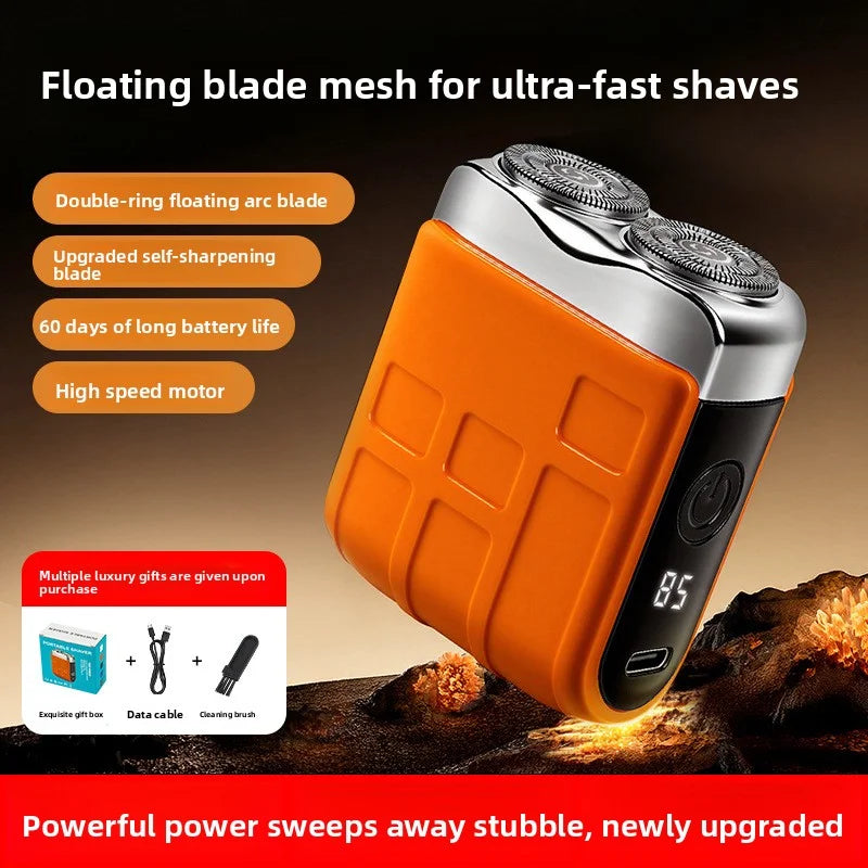 New Electric Shaver for Men, Rechargeable Beard Blade, Water Washed Digital Display Double Headed Shaver