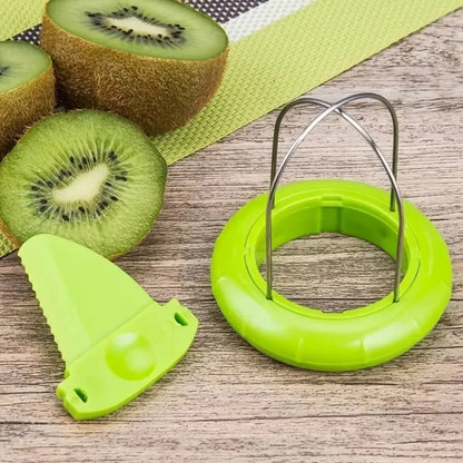 Kiwi Cutter Peeler Slicer – Multifunctional Stainless Steel Fruit Scooper, Fast Kitchen Gadget for Easy Kiwi Prep